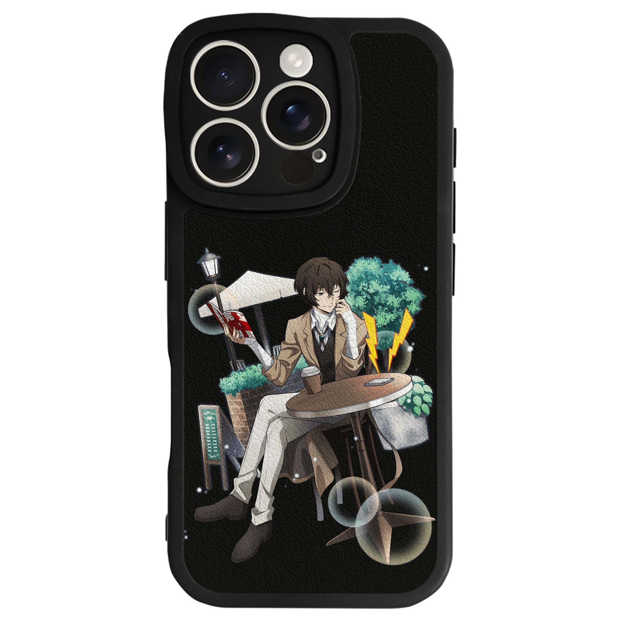 （画像用） 文豪ストレイドッグス Bungo Stray Dogs 【iPhone 16シリーズ対応】シリコンスマホケース（レザー調） 材質：シリコン